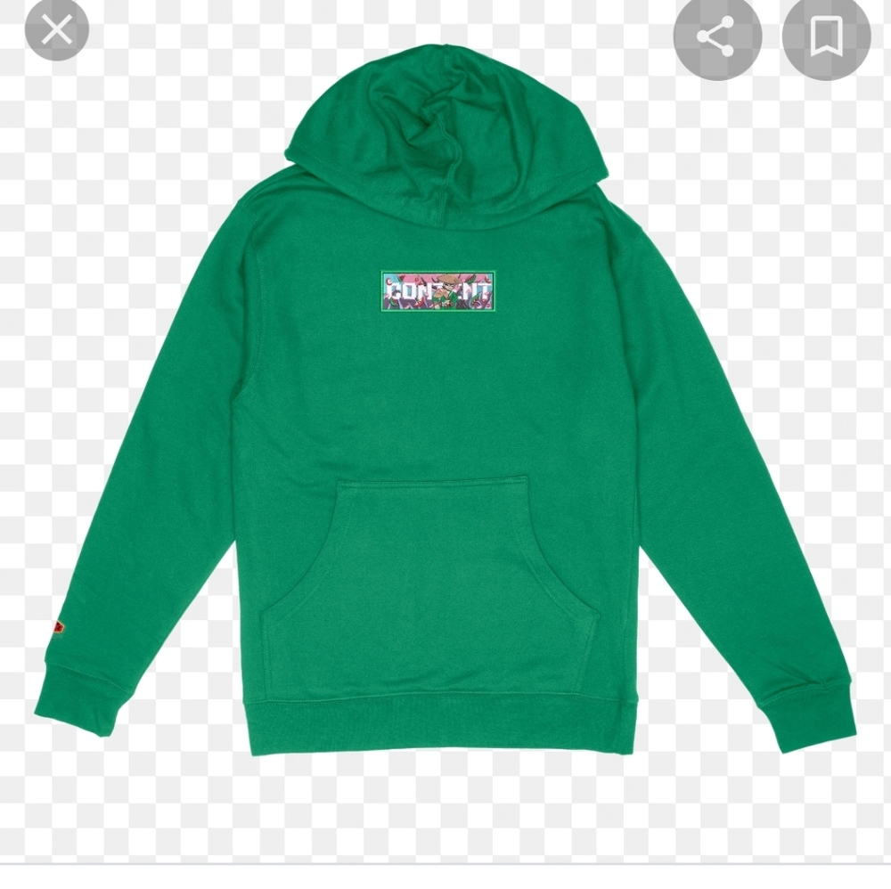 CONTENT , Neu gaming hoodie in green. XL